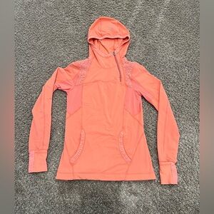Lululemon Run Reflect Pullover hoodie light pink/orange color women’s size 4